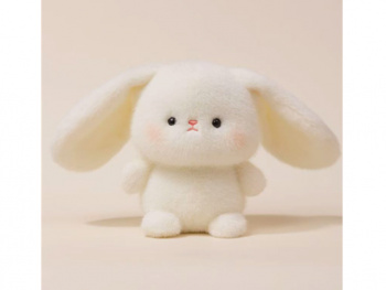 им Зайка арт. YE250909-1-8/251025-2-4 Белый розовые щечки 16 см в пак.)