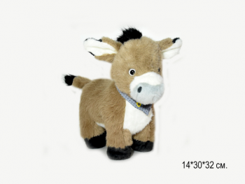 им Ослик арт. 1118-209 Бежевый с платочком на шее 30*32 см в пак.