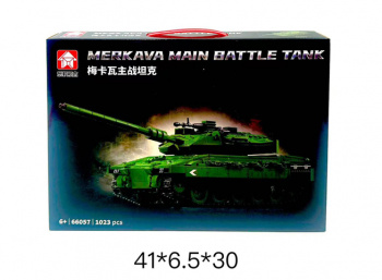 Конструктор арт. 66057 Израильский танк Меркава 1023 дет. в кор._