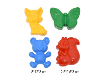 Песочный набор арт. 1166 Формочки "Животные" 4 шт. в сет. Песочный набор арт. 1166 Формочки "Животные" 4 шт. в сет.