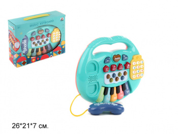 Пианино арт. CY-7071B Развив. на батар. свет, звук в кор.•/48 шт./