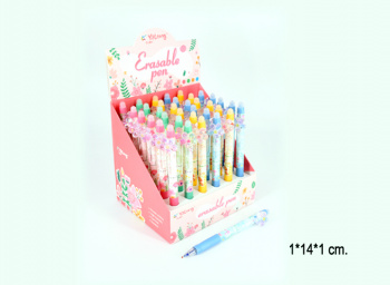 кц_Ручка стираемая гелевая арт. YL-232631 Набор 6 синяя 0,5 мм Робот в прозр.кор.