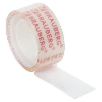 кс_Клейкие ленты арт. 223124 19ммх10м канцелярские BRAUBERG комплект 12шт. прозрачные