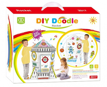 Раскраска арт. Z017 Картонная игровая Ракета в кор._/6 шт./
