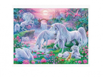 Картина по номерам арт. RA73831 Единороги у реки 40*50 в кор.