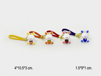 Брелок арт. 151224 На руку Зайка плетен.брасл.ассорти в пак.= 