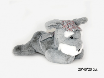 им Собака арт. 01399-209 Серая в кепке лежит 40 см в пак. им Собака арт. 01399-209 Серая в кепке лежит 40 см в пак.