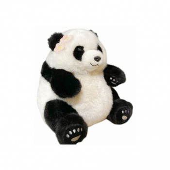 им Панда арт. 17833-209 Сидит с двойным цветком на голове в пак.