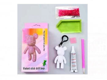 Алмазный набор арт. AY-82-805 Медведь 3D брелок 8 см. в кор.