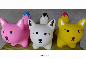 Мяч прыгун арт. 88-12 "Лиса" 1300гр звук цвета микс в пак. 75*45