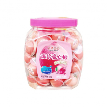 Конфета арт. 426070 Жевательная с жидким центром "Персик" 18 г 50 шт. в банке#