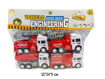 Набор машин арт. BHX821C Пожарная 4 шт. в пак.• Набор машин арт. BHX821C Пожарная 4 шт. в пак.•