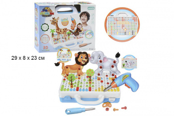 Мозаика арт. 198-10B Конструктор с отверткой в чемодане в кор.•/36 шт./