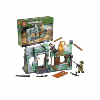 Конструктор арт. 100095-2 Военнная техника Атака здания 227 дет. в кор._