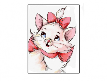 Картина по номерам арт. RAS20837 Котенок с бантиком 20*30 в кор.