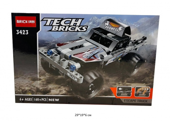 Конструктор арт. 3423 Автомобиль инерц. 160 дет. в кор.•= Конструктор арт. 3423 Автомобиль инерц. 160 дет. в кор.•=