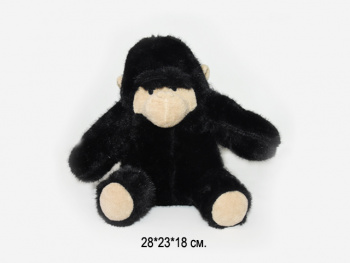 им Обезьяна арт. YE25510-11 Шимпанзе черный с бежевой мордой 28 см в пак.)