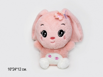 им Зайка арт. 81025-6 На присоске Вислоухий с цветочком цвета микс в пак.)