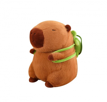 им Капибара арт. 240907-10/YP047P-25 С рюкзаком-черепашкой сидит 25 см в пак.)_