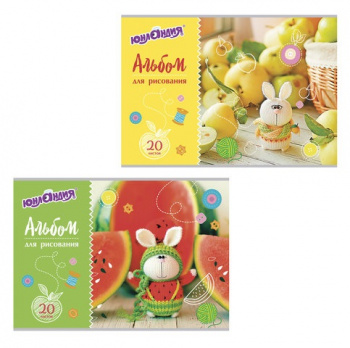 кс_Альбом для рисования арт. 105050 А4, 20 л. скоба, обложк.картон ЮНЛАНДИЯ 202х285мм "Вязаный заяц" кс_Альбом для рисования арт. 105050 А4, 20 л. скоба, обложк.картон ЮНЛАНДИЯ 202х285мм "Вязаный заяц"