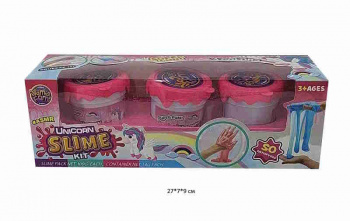 Лизун арт. 976B Набор "Единорог" 3 шт. в кор.~