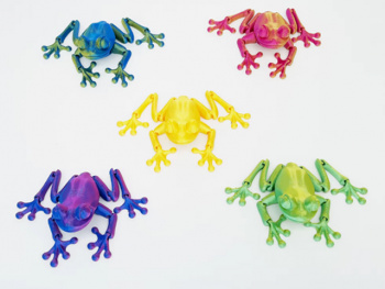 Фигурка 3Д арт. 3D015 Лягушка подвижная цвета микс 1шт. в пак.)