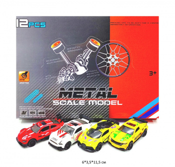 Модель металл. арт. 4372C Спорткар инерц. в ассортименте (12 шт.) шоубокс_