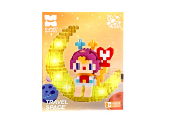 Конструктор арт. 85804-802 Микро Девочка с сердцем на луне 670 дет. в кор.