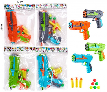 Оружие арт. 6886-4" Пистолет с мягкими пулями, шариками в пак. 23*17*4