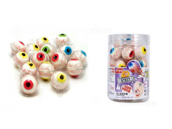 Мармелад арт. 345170-2 Жевательный с начинкой "Глаз" 10 г 30 шт. банка#'