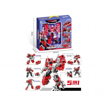 Трансформер арт. 788-135Y Робот пожарный Набор 5в1 в кор. 40,8*10,9*39