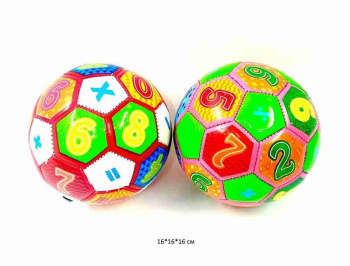 Мяч футбольный арт. 25177-13 Мини Цифры цвета микс 16 см в пак._ Мяч футбольный арт. 25177-13 Мини Цифры цвета микс 16 см в пак._