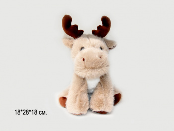им Олень арт. YЕ251105-2-1 Светлый с коричневыми рогами 28 см в пак.)