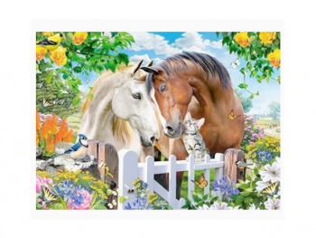 Картина по номерам арт. RA73820 Пара лошадей 40*50 в кор.