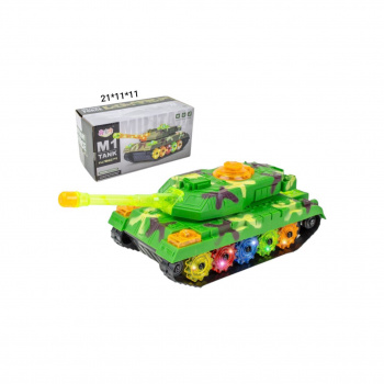 Танк арт. WH-3041 М-1 на бат., звук, свет 21*11*11 цвета микс в кор._
