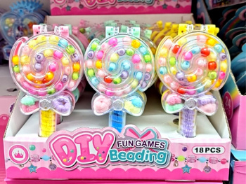 Набор для плетения арт. Z235-1 "Леденец" бусины (18 шт) шоубокс=