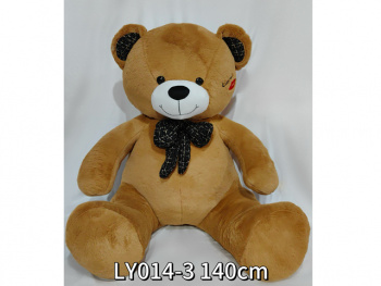 им Медведь арт. LY014-3 Коричневый с поцелуем на щеке 140 см в пак._