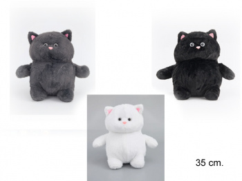 им Кот арт. 240315-13/240920-5/5-209/240718-2 Толстячок пушистый цвета микс 35 см в пак.)