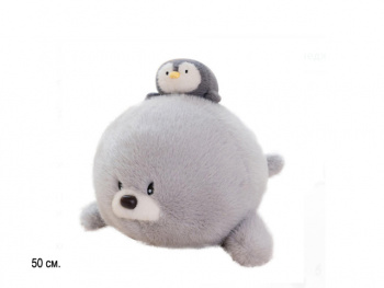 им Тюлень арт. 209023 Нерпа с пингвином на спине 50 см в пак. им Тюлень арт. 209023 Нерпа с пингвином на спине 50 см в пак.