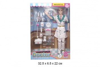 Кукла арт. WX101F Кен доктор с аксессуарами в кор. 32,5*6,5*22 /72 шт./