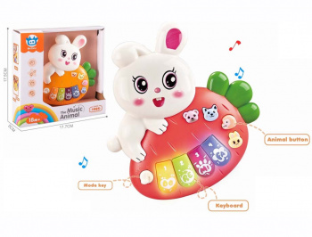 Пианино арт. 8805-A" Заяц на батарейках в коробке 17,7*5*17,5 Пианино арт. 8805-A" Заяц на батарейках в коробке 17,7*5*17,5