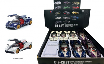 Модель металл. арт. CZ145A Суперкар инерц. свет, звук (8 шт.) шоубокс•