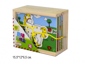 Деревянная игрушка арт. 93-7 Шнуровка в пленке_ Деревянная игрушка арт. 93-7 Шнуровка в пленке_