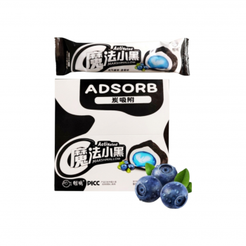 Маршмеллоу арт. 261433/ С начинкой "Черника" и кокосовым углем 22 г 20 шт. кор.*