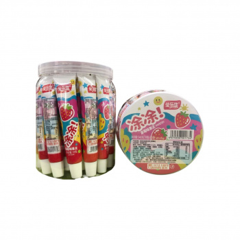 Пюре арт. 001734-2/001758-2 Фруктовое "Клубника" 18 г в тюбике 30 шт. в банке*