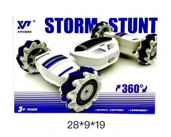 Машина на р/у арт. S-022 Перевертыш светящийся, вращение 360° в кор._