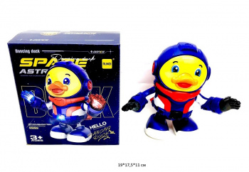 Утка арт. RS-9034C Космонавт танцует на батар. в кор._