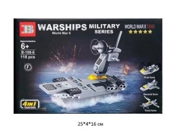 Конструктор арт. B-108-6F Катер 118 дет. в кор.~
