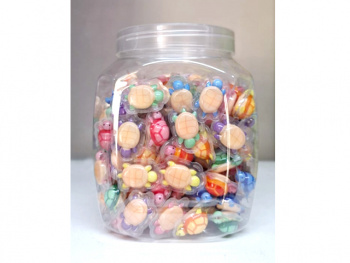 Конфета арт. 170981 Жевательная Мини-черепашки 180 шт в пластик. банке*